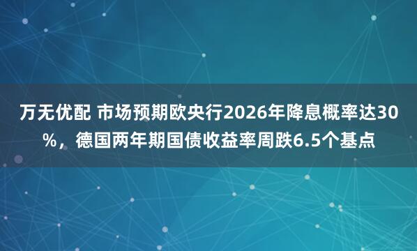 万无优配 市场预期欧央行2026年降息概率达30%，德国两年期国债收益率周跌6.5个基点